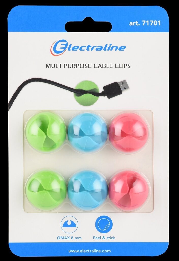 Electraline 8mm, 6 tk hind ja info | Kaablid ja juhtmed | kaup24.ee