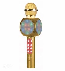 Goodbuy LED 360 караоке микрофон с динамиком bluetooth | 5 Вт | aux | голосовой модулятор | USB | Micro SD золотой цвет цена и информация | Микрофоны | kaup24.ee