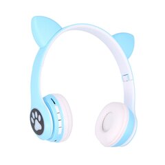 Extralink Kids Cat-Ear Wireless Headphones Blue | Беспроводные наушники | Bluetooth 5.0, RGB подсветка цена и информация | Наушники | kaup24.ee