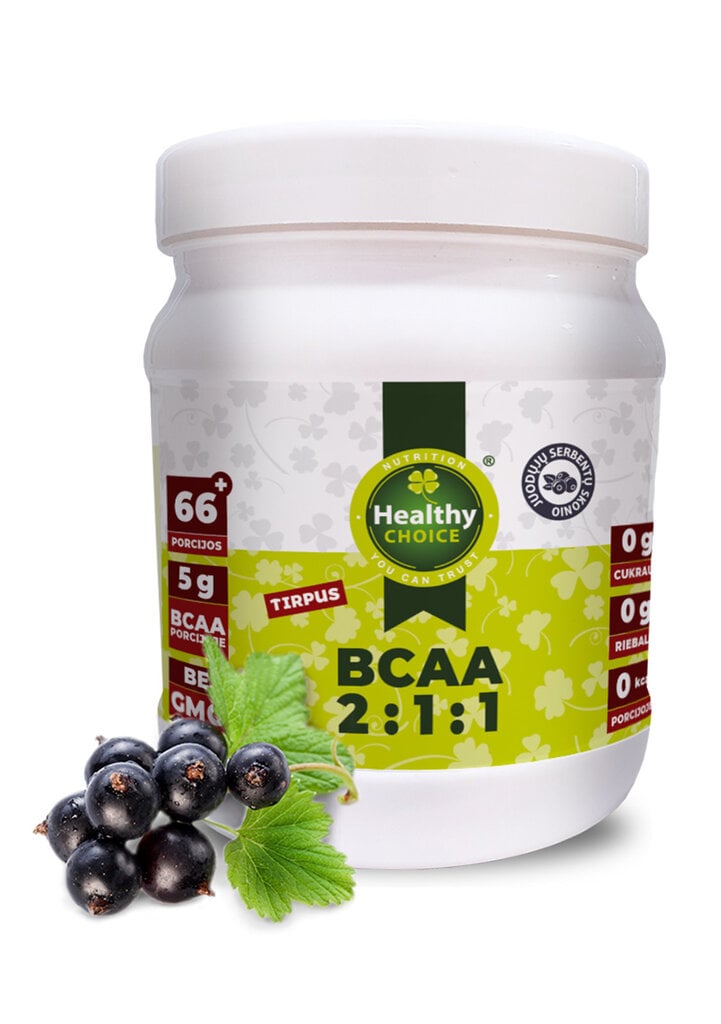 Aminohapped Healthy Choice BCAA 2:1:1, mustsõstra maitseline цена и информация | Aminohapped | kaup24.ee