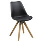 2 tooli komplekt Dima O, must/pruun цена и информация | Söögilaua toolid, köögitoolid | kaup24.ee