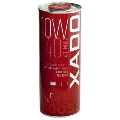 Xado Atomic Oil 10W-40 4T MA2 Red Boost, mootoriõli, 1L hind ja info | Mootorrataste mootoriõlid | kaup24.ee