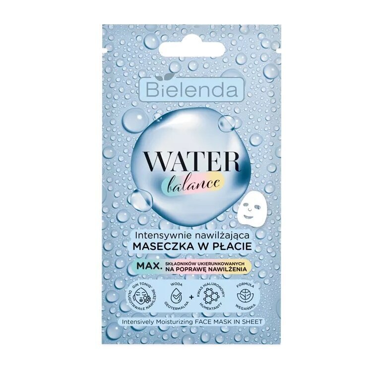 Näomask Bielenda Water Balance Moisturizing Sheet Mask, 1 tk цена и информация | Näomaskid, silmamaskid | kaup24.ee