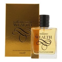 Tualettvesi Milano Man Wealth EDT, 50 ml hind ja info | Meeste parfüümid | kaup24.ee