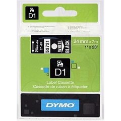 DYMO D1 teip 24mm x 7m valge mustaga hind ja info | Printeritarvikud | kaup24.ee