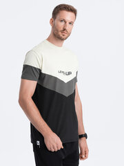 T-särk meestele Ombre Clothing, must hind ja info | Meeste T-särgid | kaup24.ee