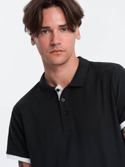 мужская рубашка-поло из хлопка - черная v8 om-poss-0113 цена и информация | Мужские футболки | kaup24.ee