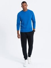 мужская рубашка без принта с длинным рукавом — синяя v9 om-lsbl-0106 цена и информация | Мужские футболки | kaup24.ee