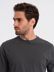 мужская рубашка без принта с длинным рукавом — графитовый v6 om-lsbl-0106 цена и информация | Мужские футболки | kaup24.ee