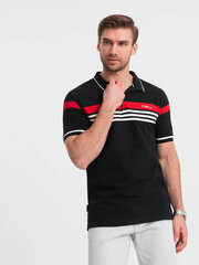рубашка-поло - черная v2 om-poss-0127 125001-7 цена и информация | Мужские футболки | kaup24.ee