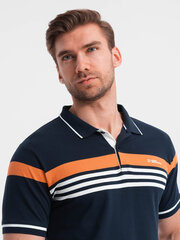 рубашка поло - темно-синяя v1 om-poss-0127 125000-7 цена и информация | Мужские футболки | kaup24.ee