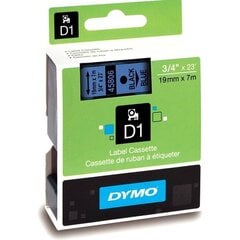 Лента DYMO D1 19 мм x 7 м, чёрная на синем цена и информация | Аксессуары для принтера | kaup24.ee