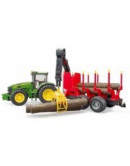 Трактор с загрузочным прицепом BRUDER John Deere 7930, 3054 цена и информация | Игрушки для мальчиков | kaup24.ee