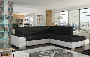 Мягкий угловой диван NORE Verso, черный/белый цена и информация | Угловые диваны | kaup24.ee
