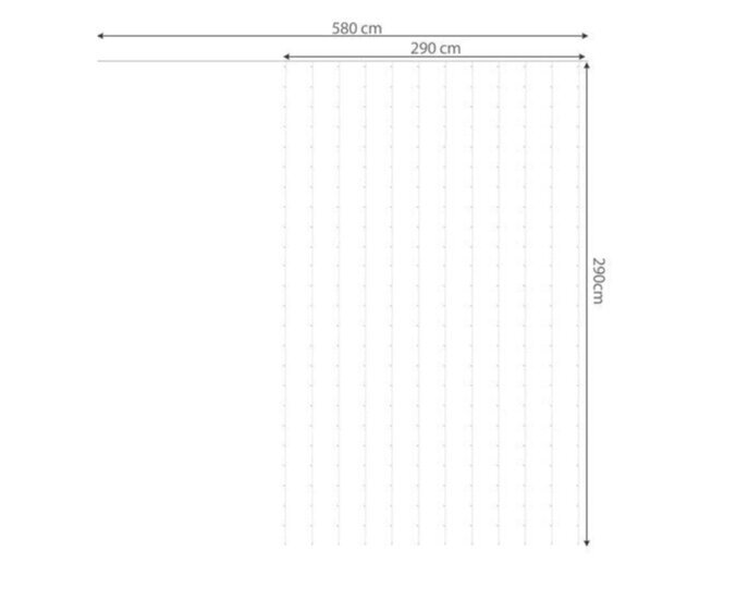 Kaugjuhtimispult LED-valgusti - kardin (300 LED, soe valge) цена и информация | Jõulutuled | kaup24.ee