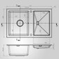 Kunstlikust graniidist köögivalamu Axis Slide 40, dark glow hind ja info | Köögivalamud | kaup24.ee
