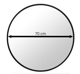 Зеркало, 70 см, серое цена и информация | Зеркала | kaup24.ee