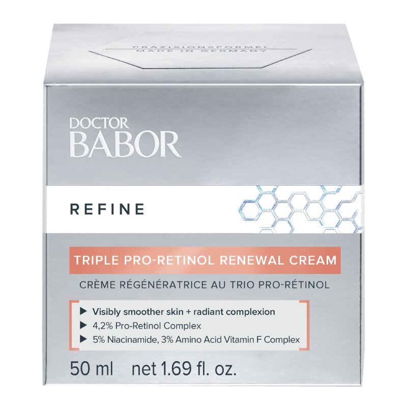 Pinguldav näokreem kolmekordse retinooliga Babor Triple Pro-Retinol Renewal Cream, 50 ml hind ja info | Näokreemid | kaup24.ee