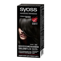 Kreemi Värv Syoss Permanent Coloration Salonplex, 1-1 Black hind ja info | Juuksevärvid | kaup24.ee