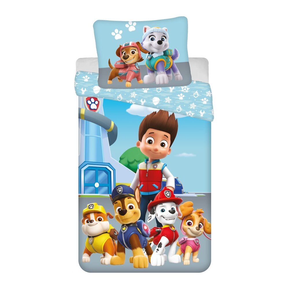 Laste voodipesukomplekt Paw Patrol, 140x200, 2-osaline цена и информация | Beebide ja laste voodipesu | kaup24.ee