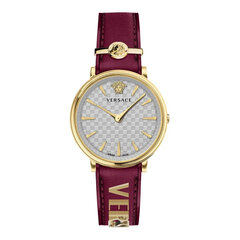 Naiste käekell Versace V-Circle Leather Red hind ja info | Naiste käekellad | kaup24.ee