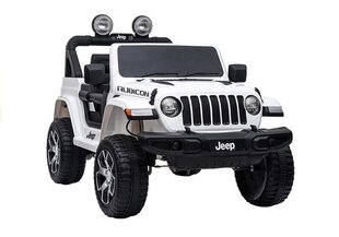 Lean Cars Jeep Wrangler Rubicon elektriauto lastele, valge hind ja info | Laste elektriautod | kaup24.ee