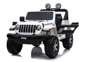 Lean Cars Jeep Wrangler Rubicon elektriauto lastele, valge hind ja info | Laste elektriautod | kaup24.ee