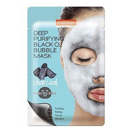 Sügavpuhastav näomask Purederm Black O2 Bubble Charcoal 20 g цена и информация | Näomaskid, silmamaskid | kaup24.ee