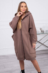 Oversize isoleeritud dressipluus mocca kesi-22112-U hind ja info | Naiste kampsunid | kaup24.ee