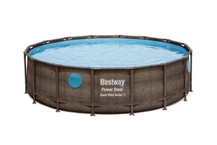 Каркасный бассейн Bestway Power Steel Swim Vista 488x122 cм, с фильтром цена и информация | Бассейны | kaup24.ee