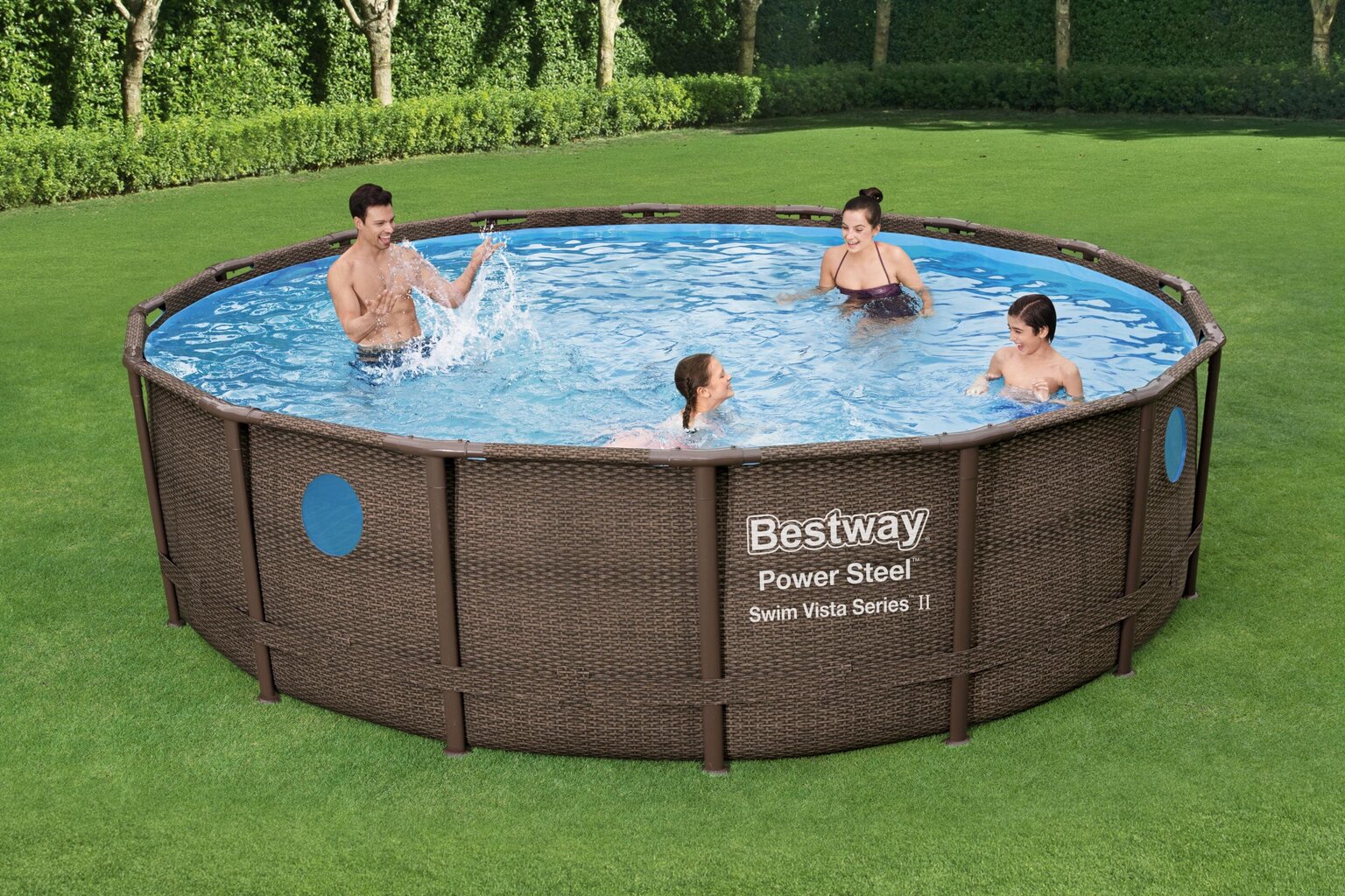 Raambassein Bestway Power Steel Swim Vista 488x122 cm, filtriga цена и информация | Basseinid | kaup24.ee