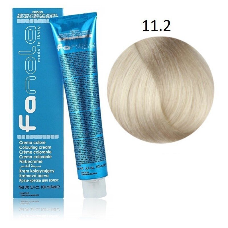 Professionaalne juuksevärv Fanola Color Cream, 11.2 Superlight Platinum Blonde Pearl, 100 ml hind ja info | Juuksevärvid | kaup24.ee