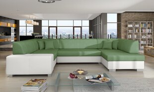 Мягкий угловой диван Havana, белый/светло-зеленый цена и информация | Угловые диваны | kaup24.ee