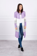 Kampsun Cardigan rihmades lilla+ekru kesi-17440-U hind ja info | Naiste kampsunid | kaup24.ee