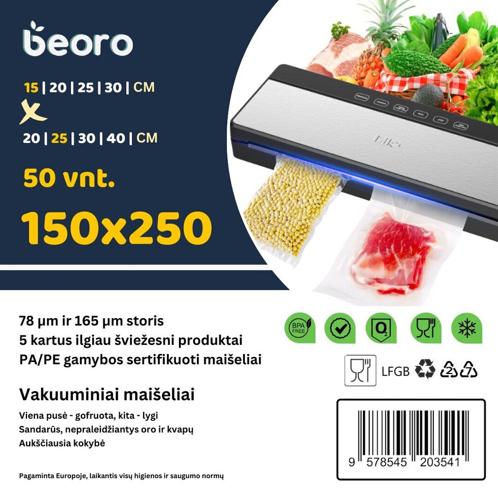 Beoro 15x25, 50tk цена и информация | Vaakumpakendajad | kaup24.ee