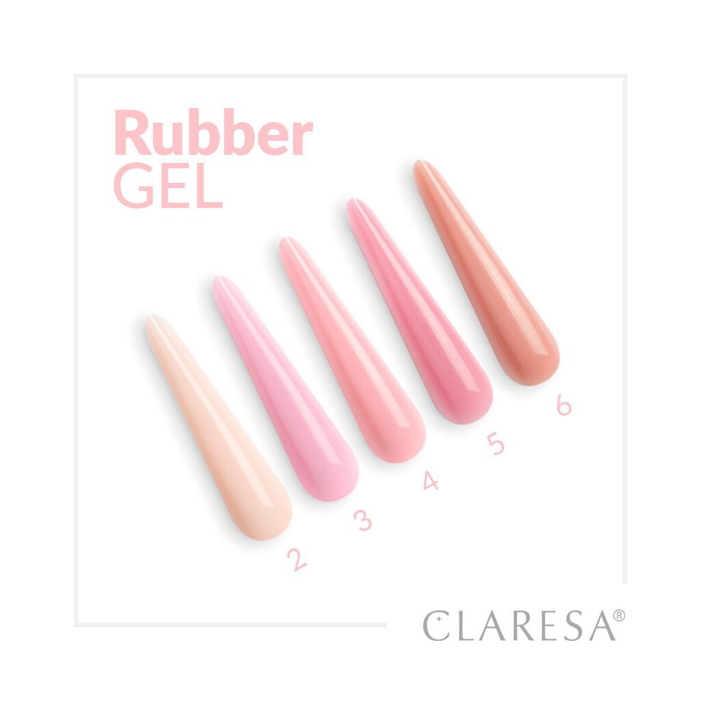 Küünte pikendamise geel Claresa Rubber Gel, 5 roosa, 12 g цена и информация | Maniküüri ja pediküüri tarvikud | kaup24.ee