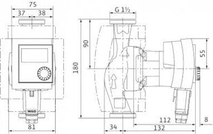 Tsirkulatsioonipump Wilo Stratos Pico 25/1-4, 180 mm hind ja info | Tarvikud kaminatele ja ahjudele | kaup24.ee