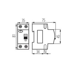 Автоматический выключатель KRO6 2P C32 30mA AC Ideal цена и информация | Выключатели, розетки | kaup24.ee