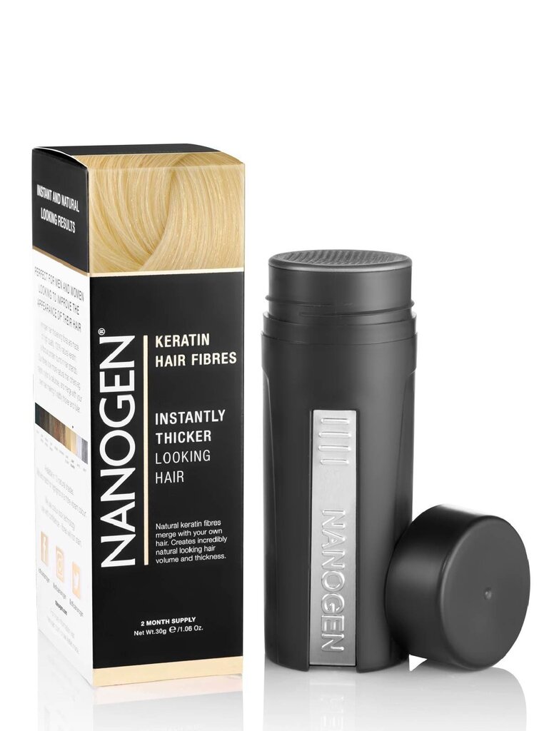 Juustele efekti andev puuder Nanogen Keratin Hair Fibres 30 g, Light Brown цена и информация | Viimistlusvahendid juustele | kaup24.ee