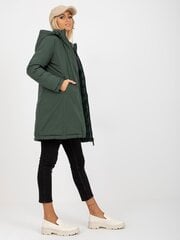 dunkelgrüne wende-übergangsjacke mit capuze цена и информация | Женские куртки | kaup24.ee