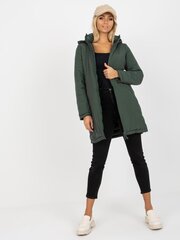 dunkelgrüne wende-übergangsjacke mit capuze цена и информация | Женские куртки | kaup24.ee