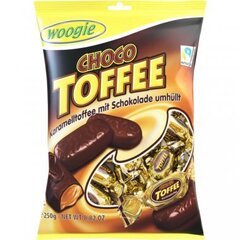 Конфеты шоколадные Woogie Toffee caramel with chocolate, 250 г цена и информация | Сладости | kaup24.ee