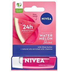 Huulepulk Nivea 24H Mett In Moisture Watermelon Shine, 4,8 g hind ja info | Huulepulgad, -läiked, -palsamid, vaseliin | kaup24.ee