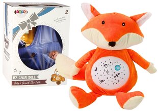 Pehme mänguasi - projektor Fox Lean Toys, oranž/valge hind ja info | Imikute mänguasjad | kaup24.ee