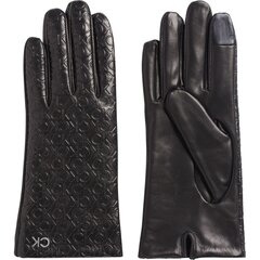 Kindad CALVIN KLEIN Re-Lock Emb/deb Leather Gloves K60K611165BAX hind ja info | Naiste mütsid ja peapaelad | kaup24.ee