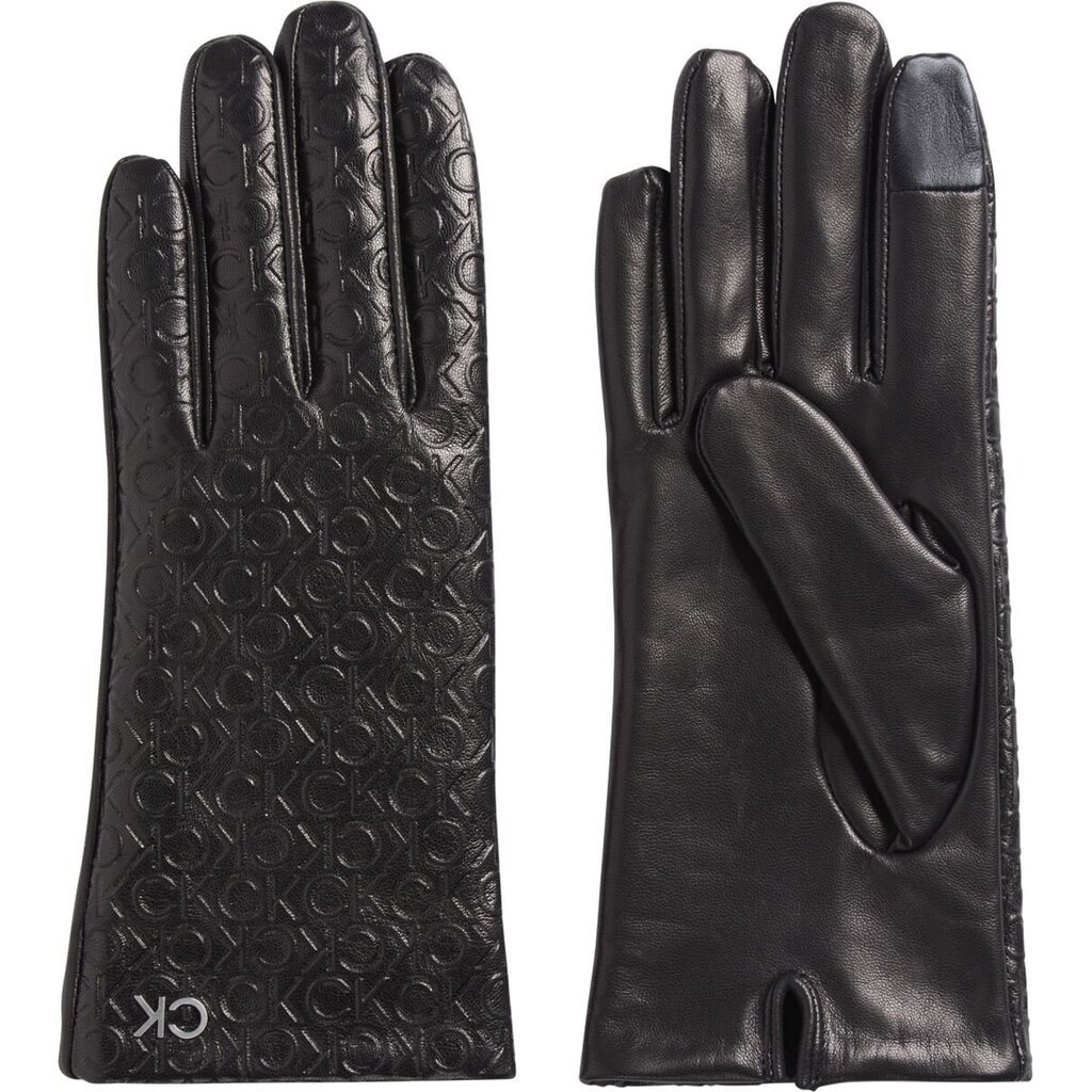 Kindad CALVIN KLEIN Re-Lock Emb/deb Leather Gloves K60K611165BAX цена и информация | Naiste mütsid ja peapaelad | kaup24.ee