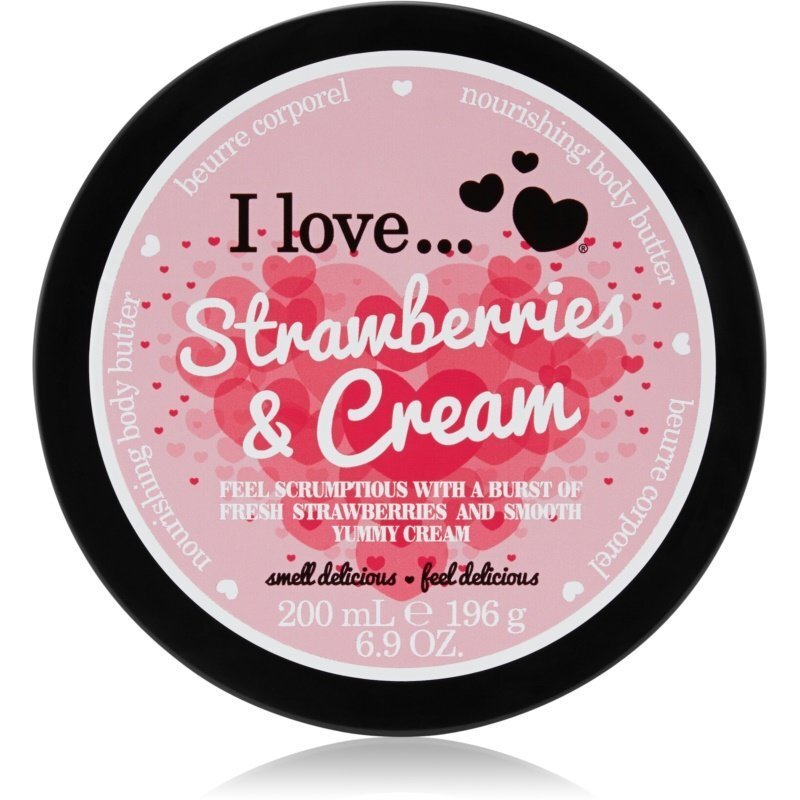 Toitev kehavõi I Love... Strawberries & Cream 200 ml hind ja info | Kehakreemid, losjoonid | kaup24.ee
