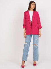 розовый жакет с закатанными рукавами och bella цена и информация | Женские пиджаки | kaup24.ee