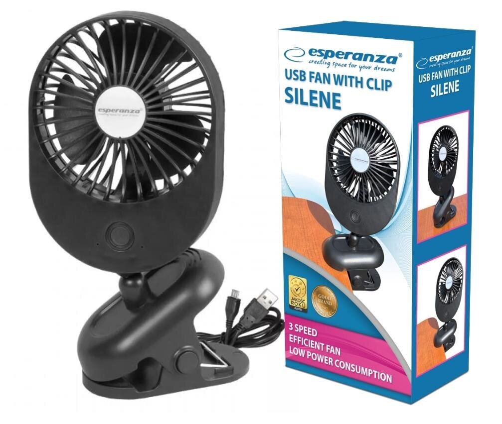 Ventilaator Esperanza Siline USB mini, 2 W hind ja info | Ventilaatorid | kaup24.ee