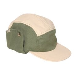 KIETLA Camper Cap UPF50 orgaanilisest puuvillast kuklakaitsega nokamüts toon GREEN-NATURAL, vanusele 2-4 aastat KC3GN цена и информация | Женские шапки | kaup24.ee